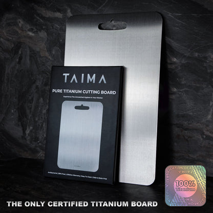 The Original Taima™ Pure Titanium Cutting Board | Non-Toxic & Antimicrobial