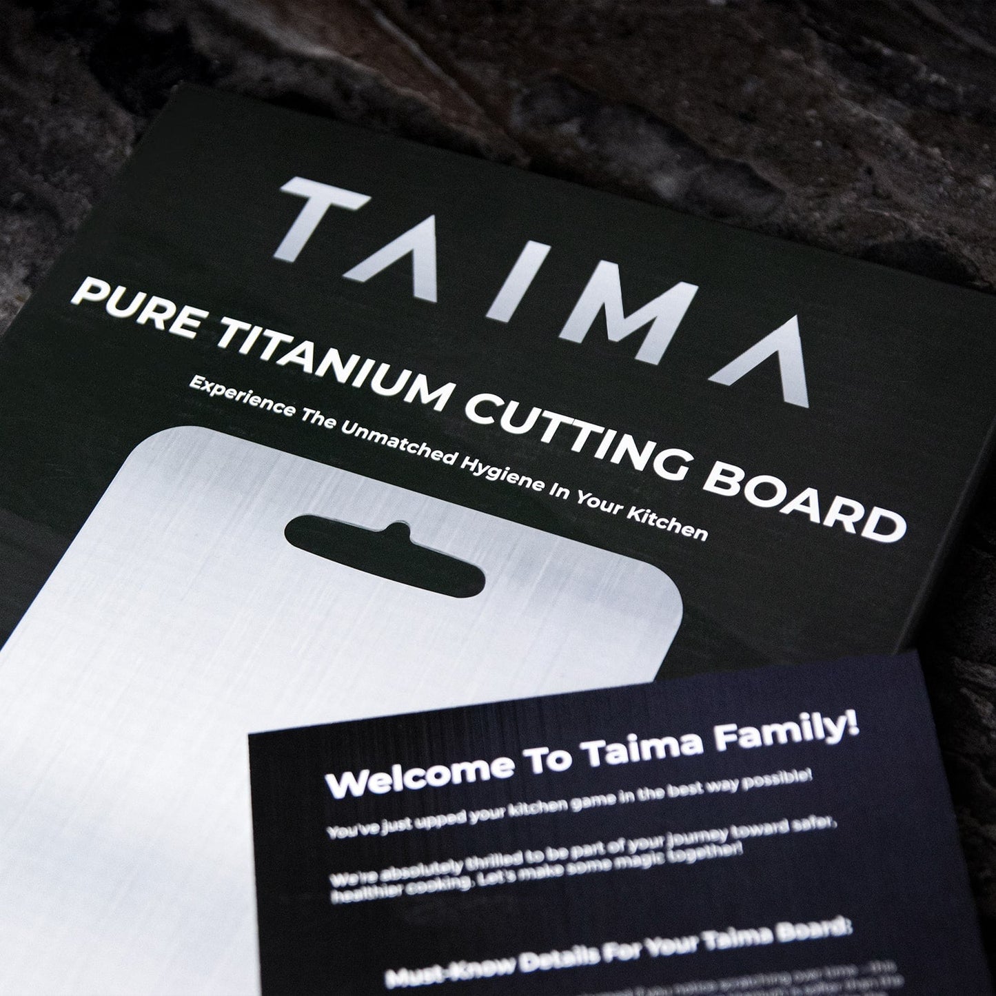 The Original Taima™ Pure Titanium Cutting Board | Non-Toxic & Antimicrobial