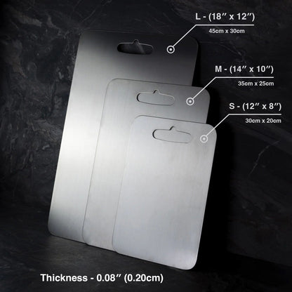 The Original Taima™ Pure Titanium Cutting Board | Non-Toxic & Antimicrobial