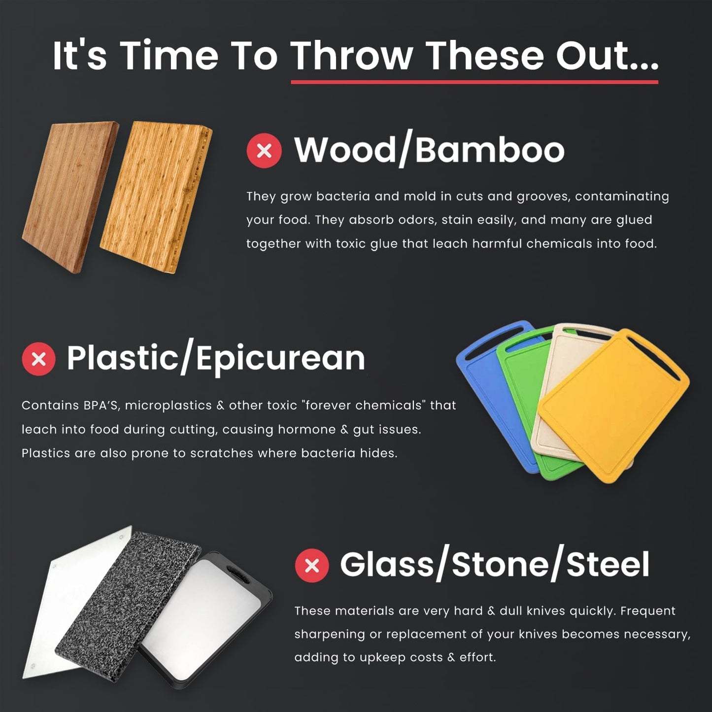 The Original Taima™ Pure Titanium Cutting Board | Non-Toxic & Antimicrobial