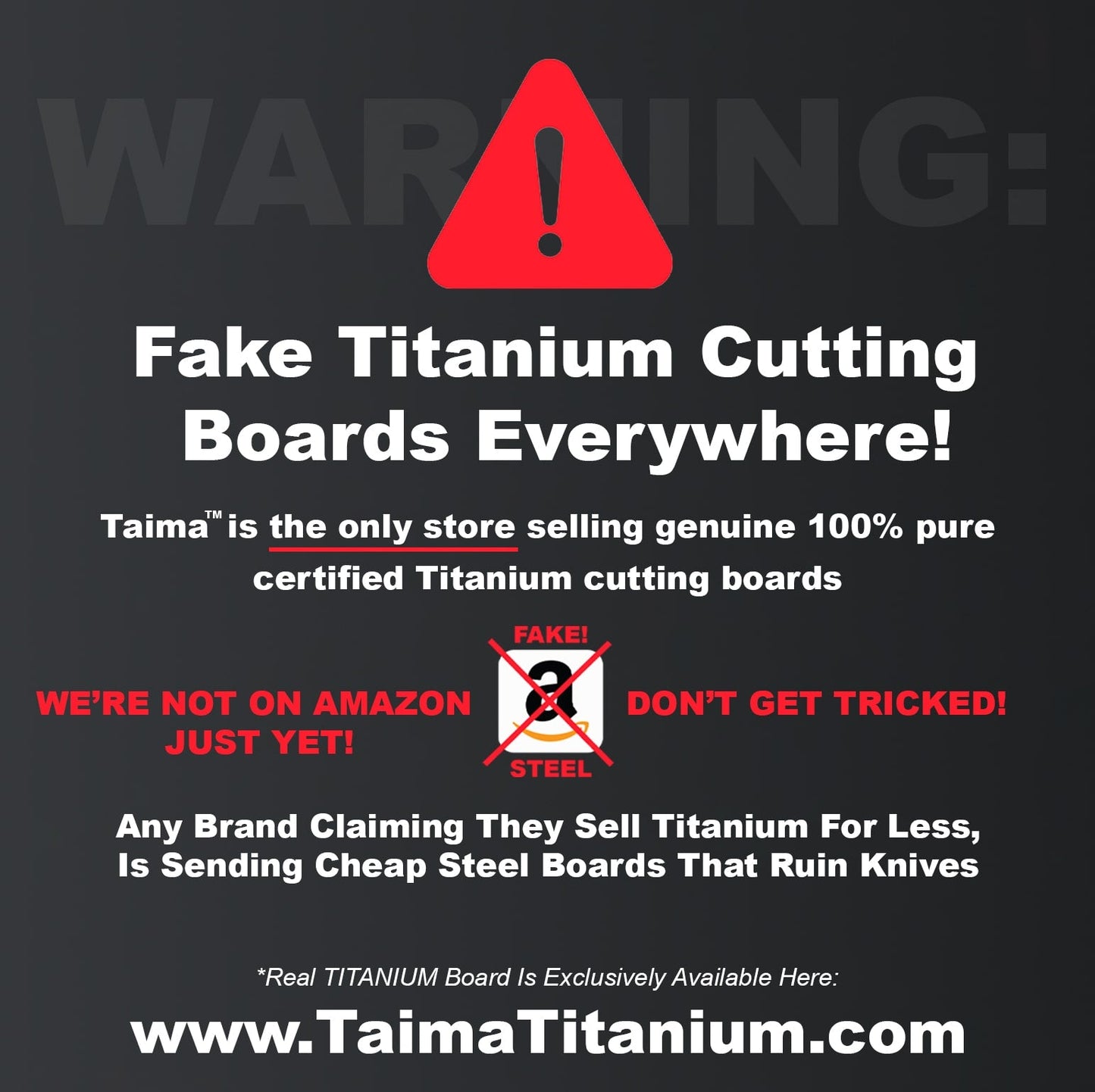The Original Taima™ Pure Titanium Cutting Board | Non-Toxic & Antimicrobial