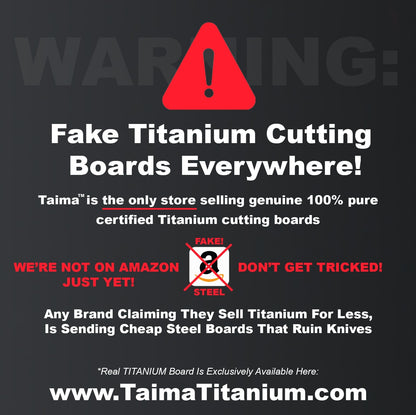 The Original Taima™ Pure Titanium Cutting Board | Non-Toxic & Antimicrobial
